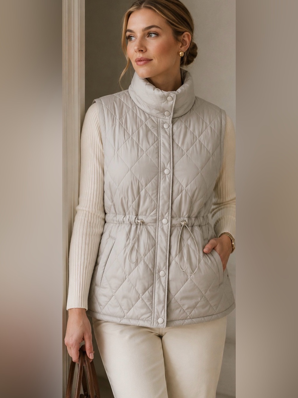 Marc New York Jeans Quilted Puffer Vest NWT – Chateau Grey – Size Medium